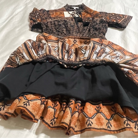 Cleobella Black and Brown Patterned Mini Dress‎ XS - Picture 8 of 14